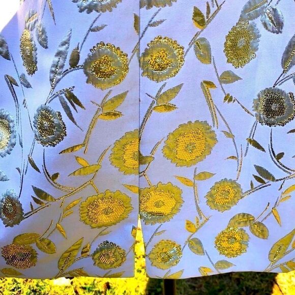 CARMEN MARC VALVO JEWEL EMBELLISHED IVORY & CHAMPAGNE GOLD DRESS 6 NWT - Picture 8 of 16